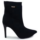 Bota Feminina Bebecê Malha Knit Preto - T6126 Bota Feminina Bebecê Malha Knit Preto - T6126