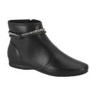 Bota Feminina Beira Rio Cano Curto Brilho Conforto Preta