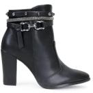 Bota Feminina Beira Rio Cano Curto Corrente Tachas Salto Alto Confortável