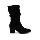 Bota Feminina Beira Rio Original 9076.112 Cano Medio Salto Grosso Enrugada