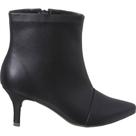 Bota Feminina Bico Fino Cano Curto Salto Confortável Novo Bota Feminina Bico Fino Cano Curto Salto Confortável Novo