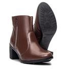 Bota Feminina Botinha Bico Fino Coturno Cano Curto Salto Alto Macia Confortável
