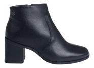 Bota Feminina Bottero Cano Baixo Bico Quadrado Preta 361801