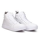 Bota Feminina Branca Estilo Academia Com Solado De Borracha Antiderrapante. Tenis Feminino Casual. Bota Feminina Branca Estilo Academia Com Solado De Borracha Antiderrapante. Tenis Feminino Casual.