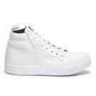 Bota Feminina Branca Estilo Academia Com Solado De Borracha Antiderrapante. Tenis Feminino Casual.
