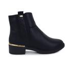 Bota Feminina Campesí Cano Baixo Almeria Dourado Preta L995