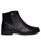 Bota Feminina Campesí Cano Curto Couro Preto