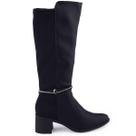 Bota Feminina Cano Alto Maleável Salto Bloco Médio Com Strass Dakota G9622 Bota Feminina Cano Alto Maleável Salto Bloco Médio Com Strass Dakota G9622