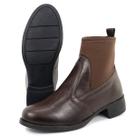 Bota Feminina Cano Baixo Café Neoprene Bota Feminina Cano Baixo Café Neoprene