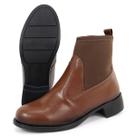 Bota Feminina Cano Baixo Capuccino Neoprene