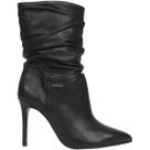 Bota Feminina Cano Baixo Casual Salto Alto Bico Fino em Couro Bottero 347004