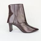 Bota feminina cano baixo marrom café com pala 1924 Bota feminina cano baixo marrom café com pala 1924