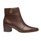 Bota feminina cano baixo pegada verona marrom