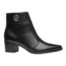 Bota feminina cano baixo pegada verona preta