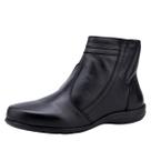 Bota Feminina Cano Baixo Sem Salto Preta Linha Premium Linda