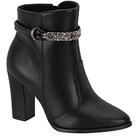 Bota Feminina Cano Curto Beira Rio Conforto Salto Preto 9043
