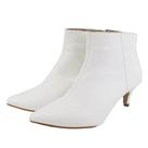 Bota Feminina Cano Curto Bico Fino Zíper Lateral Bota Casual