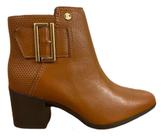 Bota Feminina Cano Curto Bottero Couro Fivela Canela 346909 Bota Feminina Cano Curto Bottero Couro Fivela Canela 346909