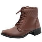 Bota Feminina Cano Curto Cadarço Ajustável Inverno Bota Feminina Cano Curto Cadarço Ajustável Inverno