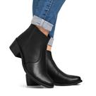 Bota Feminina Cano Curto Casual Lisa Zíper Moderna Estilo