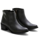 Bota Feminina Cano Curto Casual Zíper Lisa Moderna Clássica Bota Feminina Cano Curto Casual Zíper Lisa Moderna Clássica