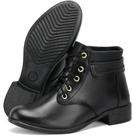 Bota Feminina Cano Curto Confortável Com Salto Baixo Bota Feminina Cano Curto Confortável Com Salto Baixo
