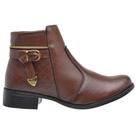 Bota Feminina Cano Curto Coturno Leve Com Ziper Na Lateral Bota Feminina Cano Curto Coturno Leve Com Ziper Na Lateral