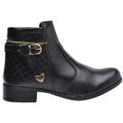 Bota Feminina Cano Curto Coturno Leve Com Ziper Na Lateral Bota Feminina Cano Curto Coturno Leve Com Ziper Na Lateral