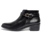 Bota Feminina Cano Curto Couro Legítimo Estilo Salto Cor Preto Bota Feminina Cano Curto Couro Legítimo Estilo Salto Cor Preto