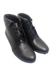 Bota Feminina Cano Curto Em Couro.