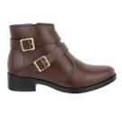 Bota Feminina Cano Curto Fivela Dupla Bota Feminina Cano Curto Fivela Dupla