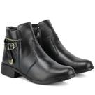 Bota Feminina Cano Curto Marrom com Zíper e Fivela Confortável e Estilosa Bota Feminina Cano Curto Marrom com Zíper e Fivela Confortável e Estilosa