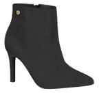 Bota Feminina Cano Curto Salto Alto Bico Fino Vizzano