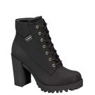 Bota Feminina Cano Curto Salto Alto Cadarço Moleca 5325119 - Preto - 38