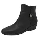 Bota Feminina Cano Curto Salto Baixo Anabela Leve Piccadilly