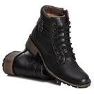 Bota feminina Cano Curto Salto Baixo Na Cor Preto Confortável Resistente Moderna Bota feminina Cano Curto Salto Baixo Na Cor Preto Confortável Resistente Moderna