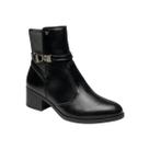 Bota Feminina Cano Curto Salto Bloco Detalhe Fivela Mississipi J1441 - Preto - 37