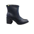 BOTA FEMININA CANO CURTO SALTO BLOCO - Preto - 37