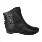 Bota Feminina Cano Curto Salto imbutido Comfortflex 91305