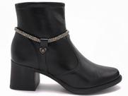 Bota Feminina Cano Curto Tira Strass Mississipi J0344