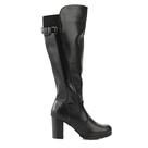 Bota Feminina Cano Longo Mooncity Salto Grosso 73172 Preto
