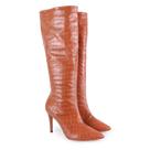 Bota feminina cano longo salto alto fino