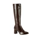 Bota Feminina Cano Longo Salto Bloco Glossy Mississipi J0841 - Café - 38