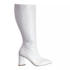 Bota Feminina Cano Longo Salto Triângulo Croco