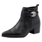 Bota Feminina Cano Médio Couro Fecho Pratico Estilo Bottero Bota Feminina Cano Médio Couro Fecho Pratico Estilo Bottero