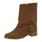 Bota Feminina Capa Cano Baixo Elegante Camurça Trend Vizzano