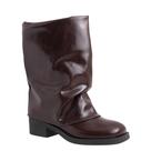 Bota Feminina Capa Salto Baixo Calce Facil Redak 536B212 - Brownie - 35