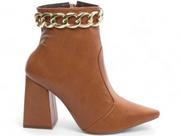 Bota Feminina Caramelo Elegante com Salto Conforto Estilosa Bota Feminina Caramelo Elegante com Salto Conforto Estilosa