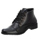 Bota Feminina Casual Cano Curto Macia Basica Fechamento Cadarço Solado Borracha
