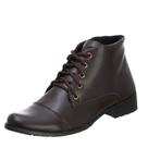 Bota Feminina Casual Cano Curto Macia Basica Fechamento Cadarço Solado Borracha
